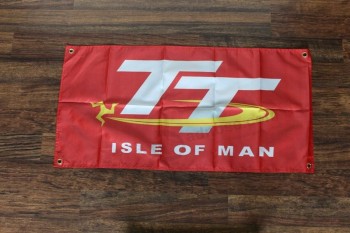 TT banner flag isle of Man Red moto racing carrera motogp moto GP Nuevo