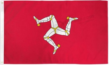 Flag of the Isle of Man 3x5 Mann Manx Triskelion TT Motorcycle Race Three Legs