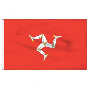 bandeira de nylon da ilha de Man 3x5ft com alta qualidade