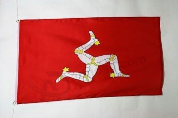 eiland van Man vlag 3 'x 5' - manx - Engelse vlaggen 90 x 150 cm - banner 3x5 ft