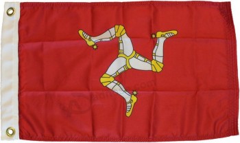 Insel des Mannes - 12 in x 18 in der Nylonweltflagge
