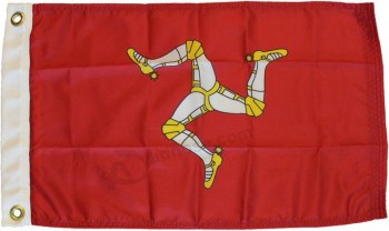 Isle of Man - 12 in x 18 in Nylon World Flag
