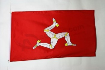 FLAG Isle of Man Flag 3' x 5' - Manx - English Flags 90 x 150 cm - Banner 3x5 ft