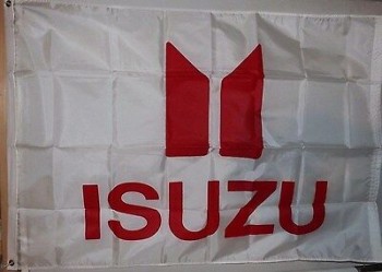 NEW isuzu flag banner 3-1/2' x 2-1/2' Gas Oil Car automobile logo