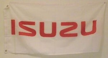 Details über die Isuzu-Flagge können für PKW-LKW-Haus nach Hause Fahnenmast Wand oder Mancave verwendet werden