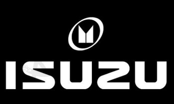 isuzu motors black 3'x5' flag banner