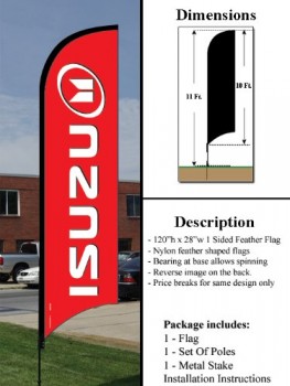 Kit de bandera de plumas de 10 'personalizado al por mayor - isuzu - (Kit completo) con alta calidad