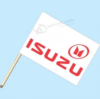 “ isuzu徽标”-Neoplex 30英寸x 42英寸车用标志，安装在4'木杆/杆上