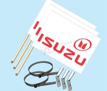 neoplex-“ isuzu徽标”-完整的3旗标包装-包括在木杆上的3旗和3旗杆的支架