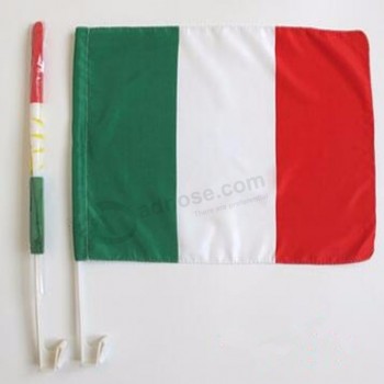 poliéster frente e verso impresso bandeira nacional do carro de itália