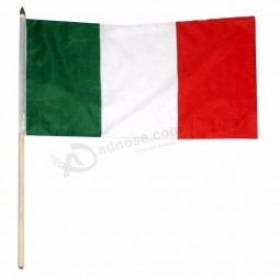 Promotion Cheap Custom Sports Game Fan Cheering Small Polyester National Country Italian Hand Held Flag