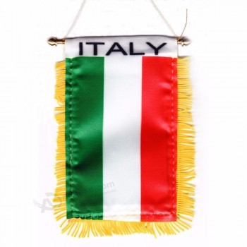 Bandera decorativa del país de Italia que cuelga la bandera nacional italiana del banderín del colgante de pared