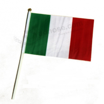 высококачественный маленький итальянский ручной флаг с палками
