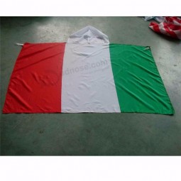 customized printing football fans italy caped banner national cape flag