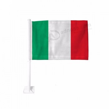 Alta calidad de doble cara de poliéster impreso bandera del coche italia