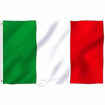 ホット卸売イタリア国旗3x5 FT 90x150cmバナー-鮮やかな色とUVフェード耐性-イタリア国旗ポリエステル