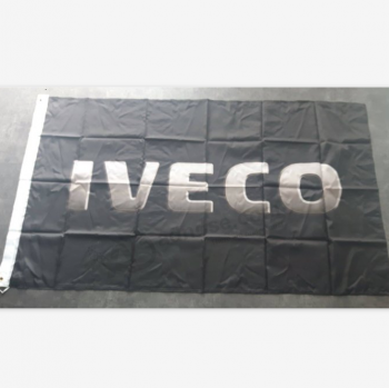 3x5ft iveco 로고 깃발 주문 인쇄 폴리 에스테 iveco 기치