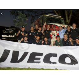 banner de logotipo de iveco de poliéster grande personalizado barato