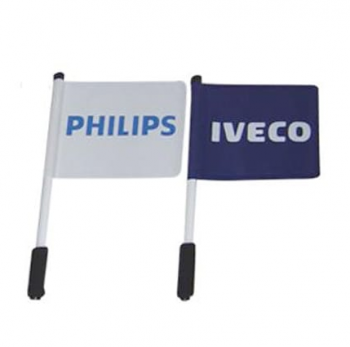 bandeira de mão de poliéster personalizado iveco para corridas