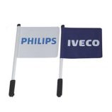 benutzerdefinierte Polyester Iveco Hand Flagge für den Rennsport