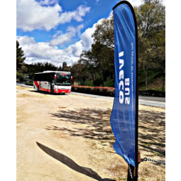 promo iveco logo advertising swooper flags custom