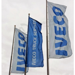 advertising iveco rectangle pole flag printing