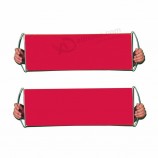 Banderas telescópicas portátiles personalizadas bandera de abanico retráctil de mano banner publicitario roll up banner