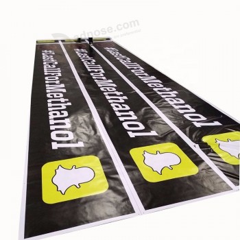 Impresso sinal ao ar livre personalizado pvc banner na estrada publicidade ao ar livre banners de vinil
