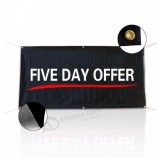 precio de fábrica diseños personalizados interiores y exteriores impresión de poliéster banner publicitario