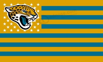 bandiera giaguari jacksonville USA con bandiera stelle e strisce