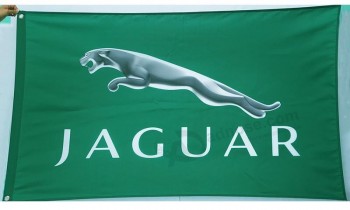 bandera de jaguar-3x5 FT-100% poliéster banner-verde-negro