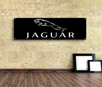 jaguar logo banner vinile, segno garage, ufficio o showroom, bandiera, poster da corsa, negozio di auto