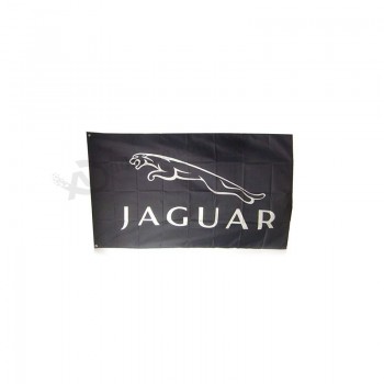 venda por atacado bandeira de corrida de jaguar de alta qualidade personalizada (preto)