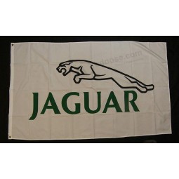 Jaguar weiß Autofahne 3 'X 5' indoor outdoor banner