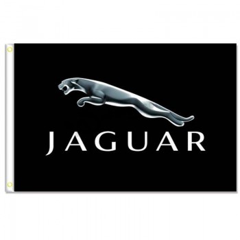 Hauptkönig Jaguar schwarze Flaggen Fahne 3x5ft 100% Polyester, Segeltuchkopf mit Metalldurchführung