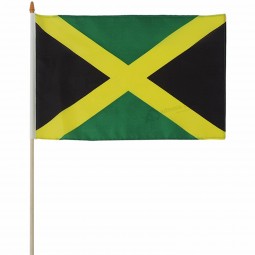 low MOQ polyester Jamaica sublimation hand holding flag