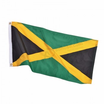 poliéster impresso digital bandeira jamaicana 3x5 jamaica