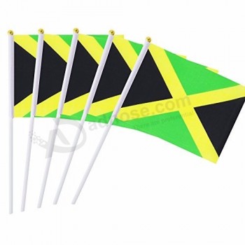 fans flag jamaica hand held wave national flag