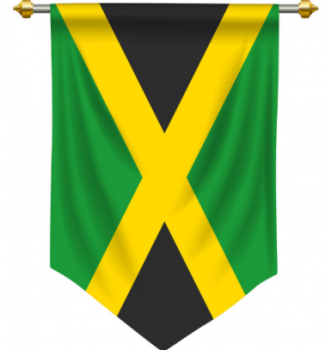 Indoor decorative polyester Jamaica pennant flag custom