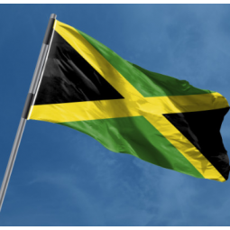 Jamaika Nationalflagge Banner lebendige Farbe Jamaika Flagge Polyester
