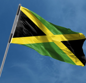 Jamaika Nationalflagge Banner lebendige Farbe Jamaika Flagge Polyester