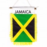 Wholesale Polyester car hanging Jamaica mirror flag