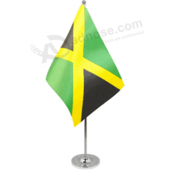 bandera de mesa de escritorio jamaica de poliéster de tamaño pequeño