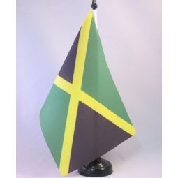 Jamaica table flag with metal base Jamaica desk flag with stand