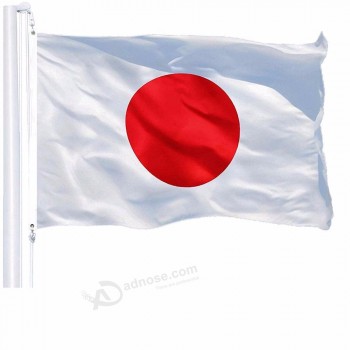 Venda quente 3x5ft grande impressão digital banner poliéster bandeira nacional do japão