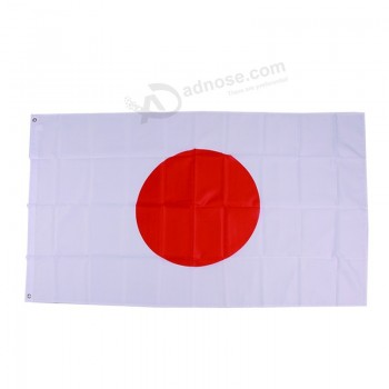 Impressão digital de alta qualidade 3x5ft e Qualquer tamanho de poliéster material nacional japão país bandeira japonesa