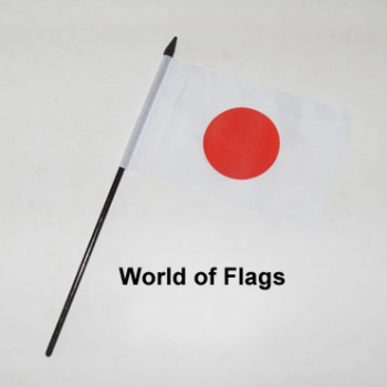 Personalizado direto da fábrica acenando a bandeira da mão nacional japonesa