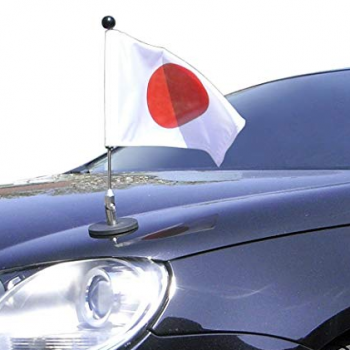 니트 폴리 에스터 미니 자동차 창 일본 국기