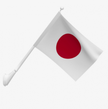 mini bandeira japonesa montada na parede para decoração