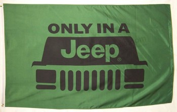 bandera de jeep de interior al aire libre solo en una bandera de jeep de 3 'X 5'